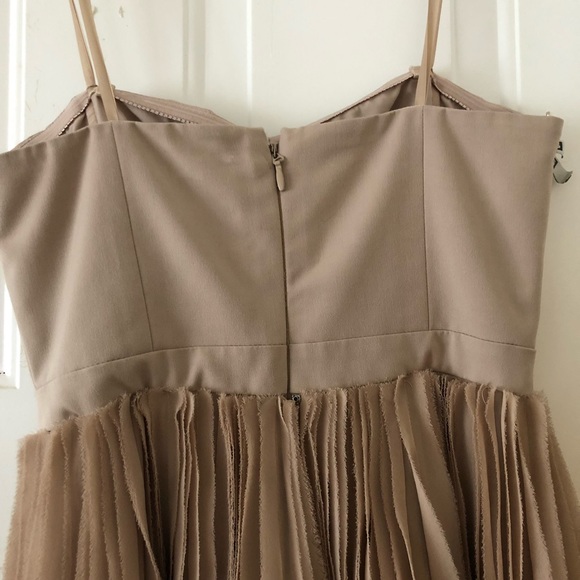 BCBGMaxAzria Tan mini corset asymmetrical dress - Picture 3 of 8